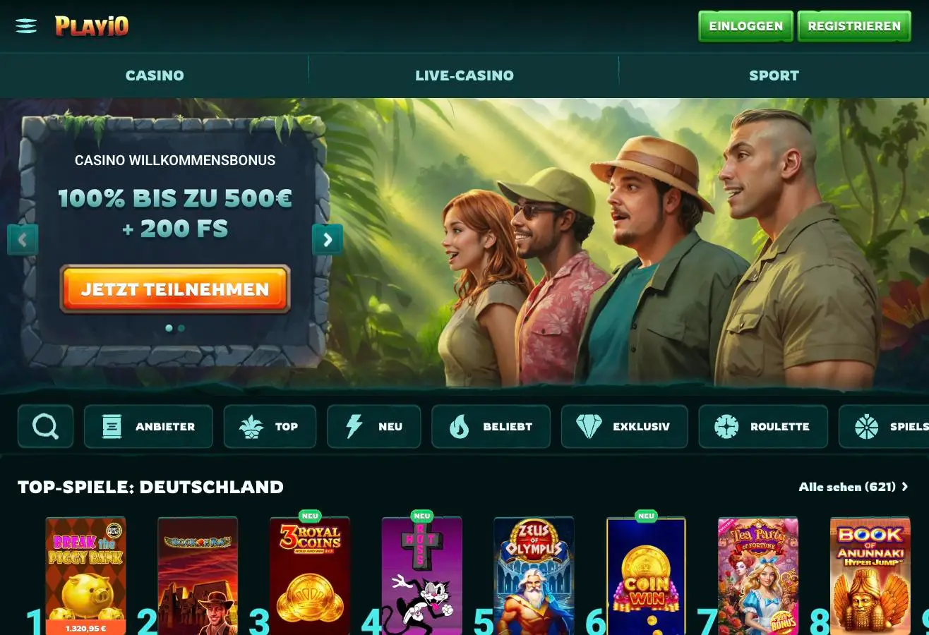 Registrierung bei Playio — Was deutsche Spieler angeben muessen