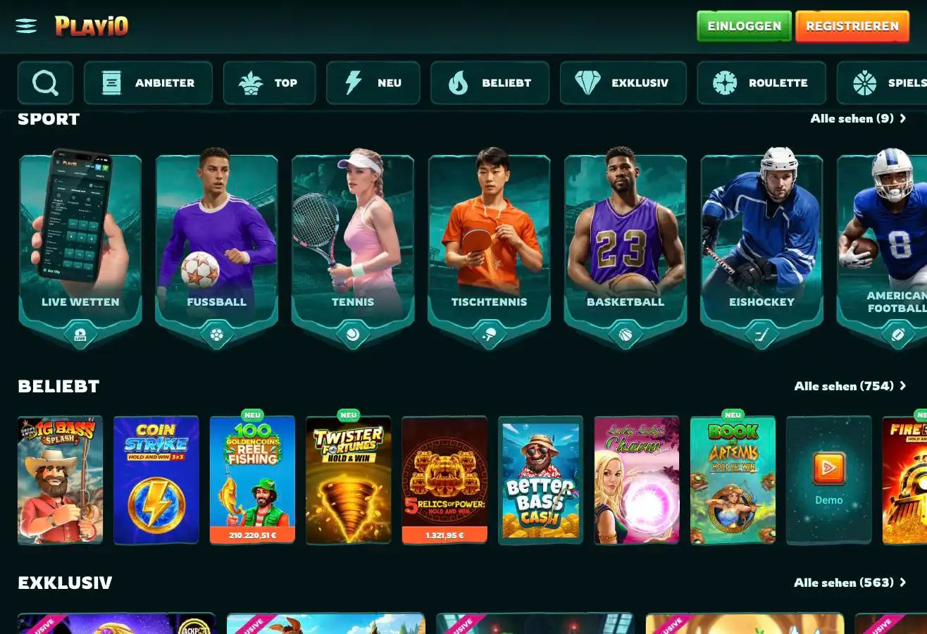 Spielauswahl für deutsche Casino-Fans — 9.600+ Titel im Angebot